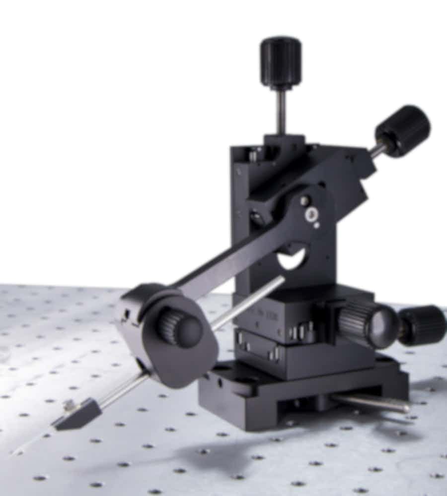 LBM-7 manual manipulator with extension bracket to reach deep into the sample