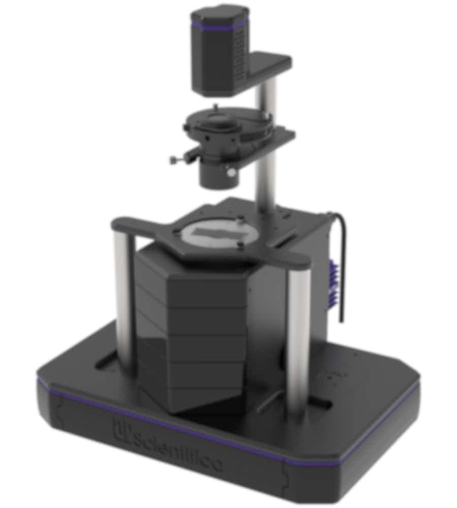 Inverted microscope for patch clamping in cultured cells