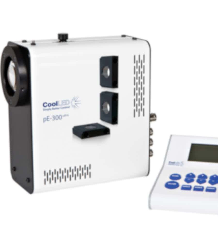 CoolLED pE300 ultra for in-vitro optogenetics and high-speed fluorescence microscopy