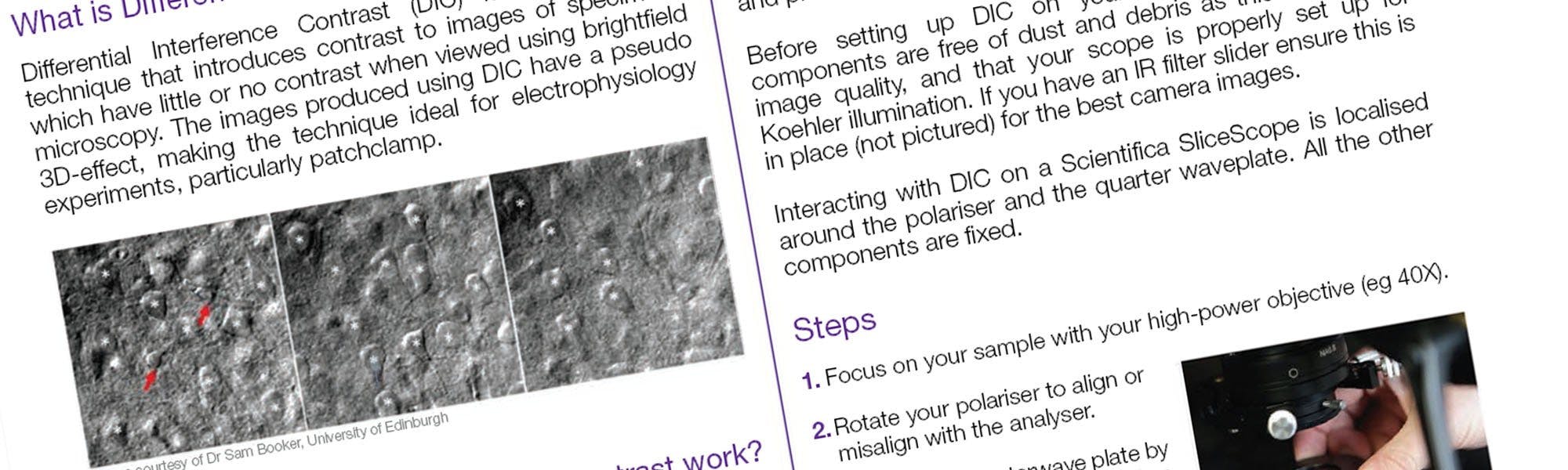 Download the #labhacks Setting up DIC poster for your lab
