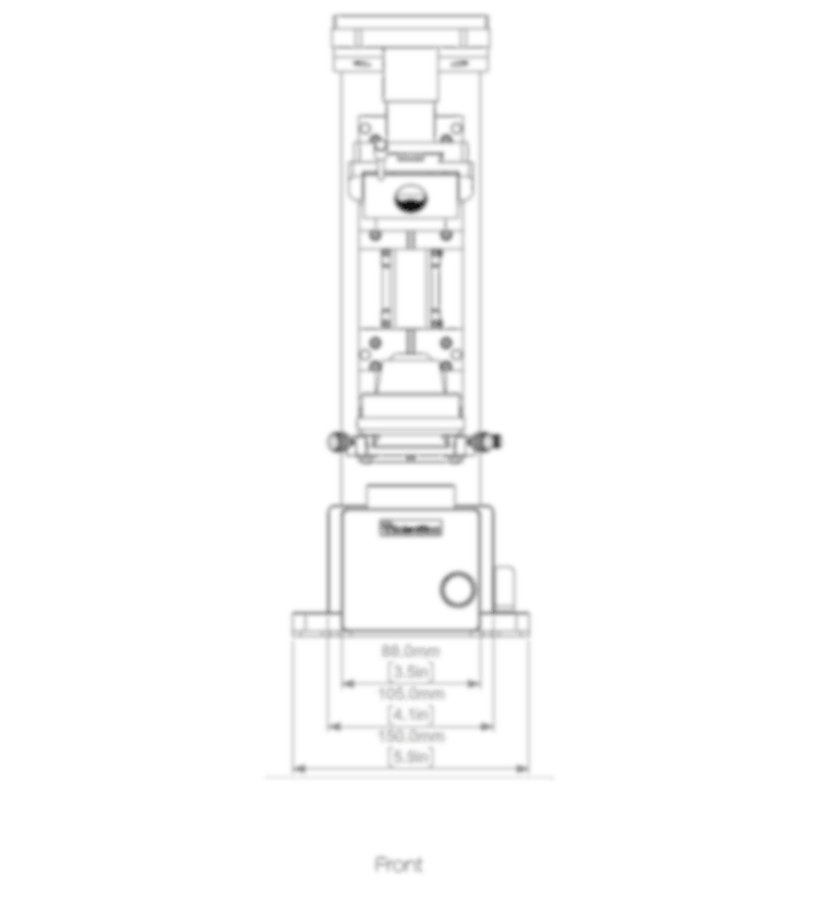 Upright microscope in vitro set up