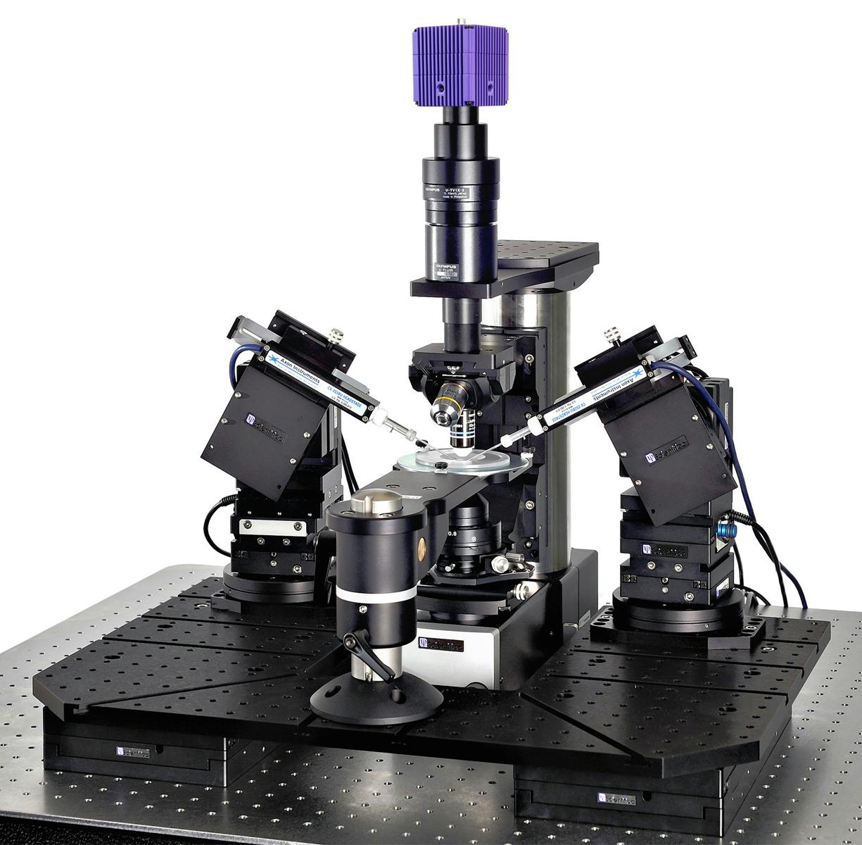 The SliceScope Pro 6000 is a fully integrated electrophysiology rig